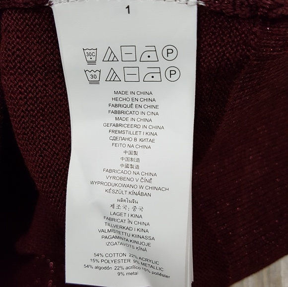 Michael Kors Cold Shoulder Merlot Top Sweater New - Picture 7 of 7